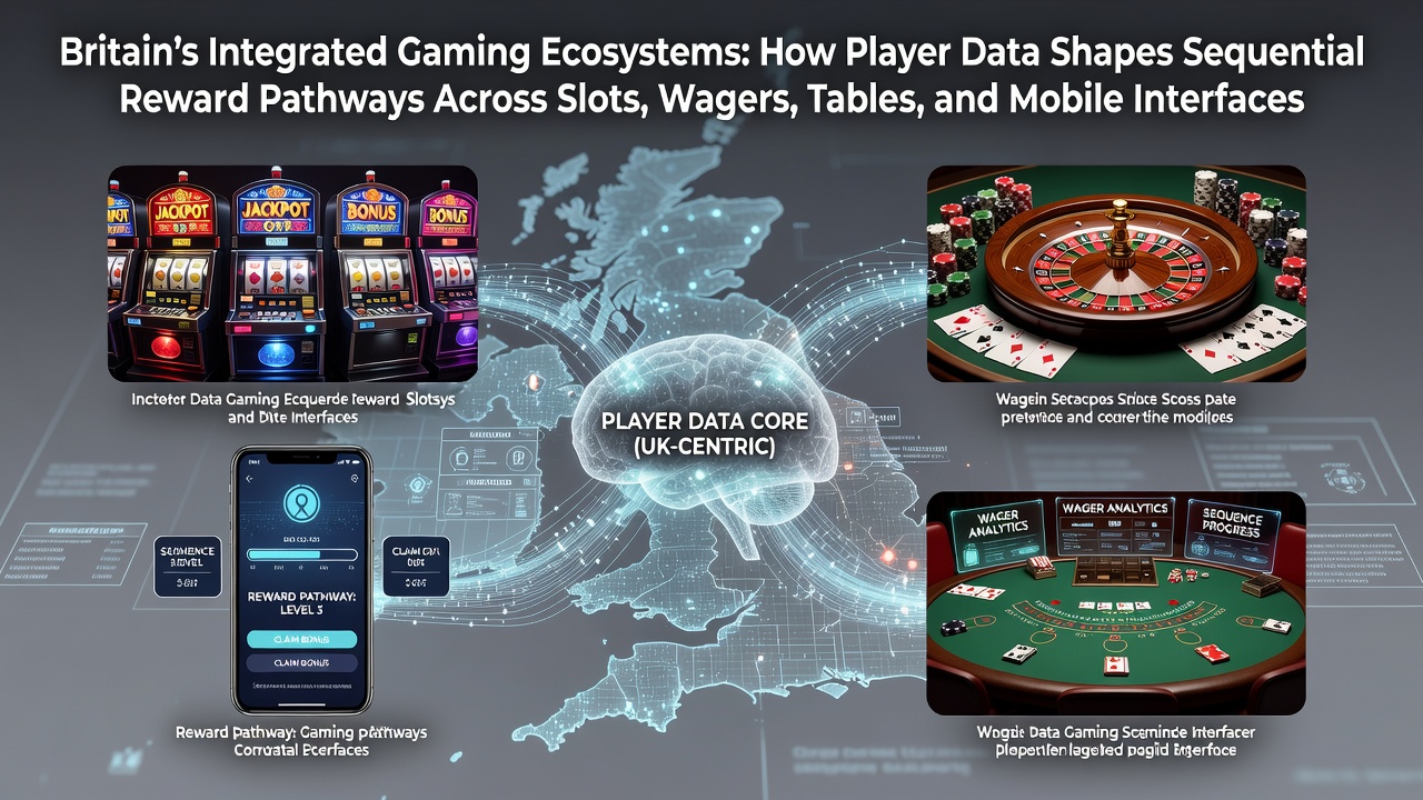 Data analytics dashboard showing player progression across UK gaming platforms including slots and mobile interfaces
