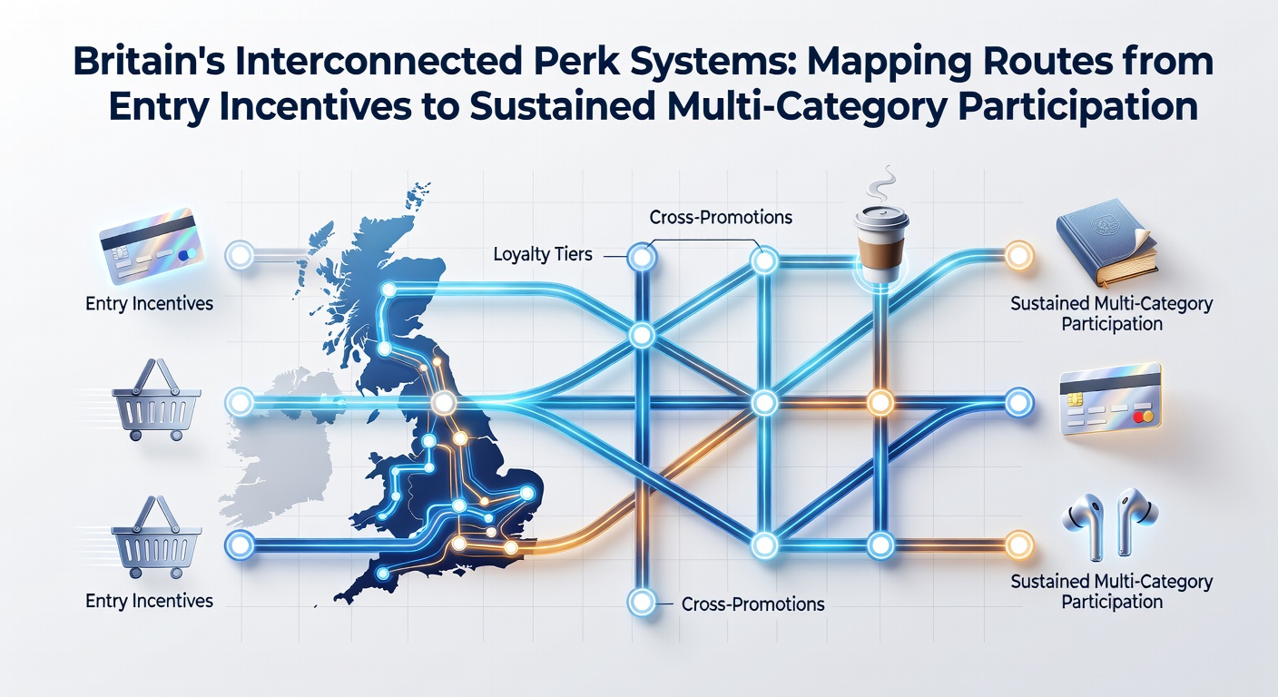 Diagram showing interconnected bonus pathways across UK gaming categories from entry incentives to multi-category participation