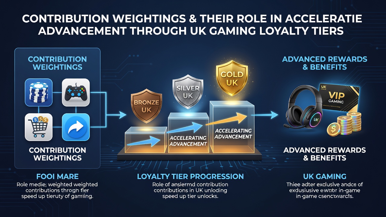 Chart illustrating loyalty tier progression rates based on game contribution weightings