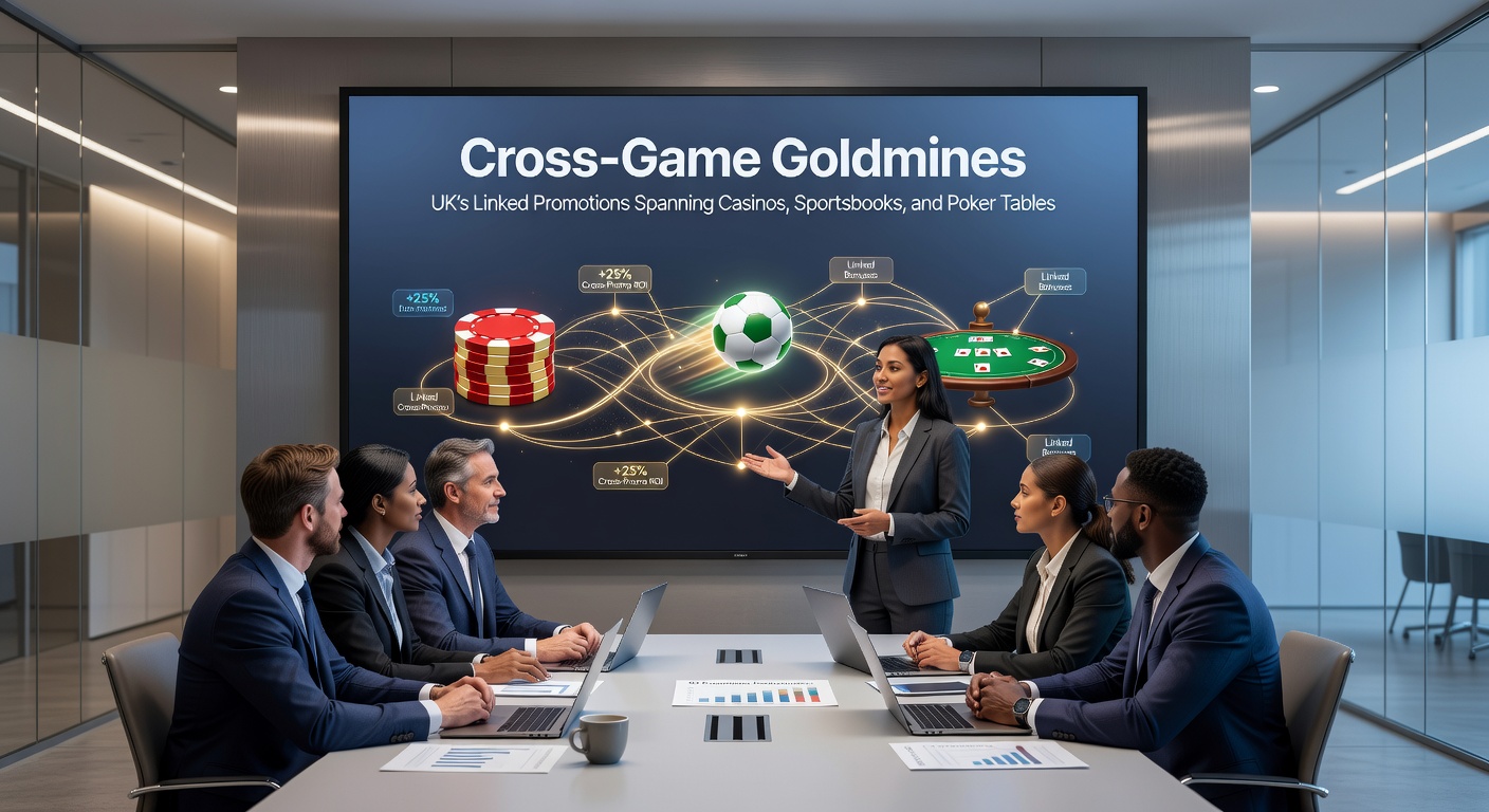 Screenshot of a UK betting app dashboard displaying a linked promotion banner for casino spins, sports free bets, and poker chips under a single 'Cross-Game Boost' tab