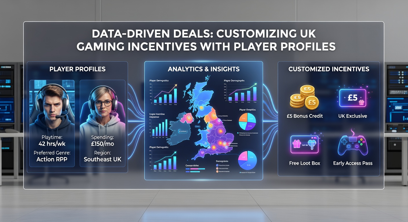 Digital dashboard displaying personalized player profiles and gaming incentives on a UK platform