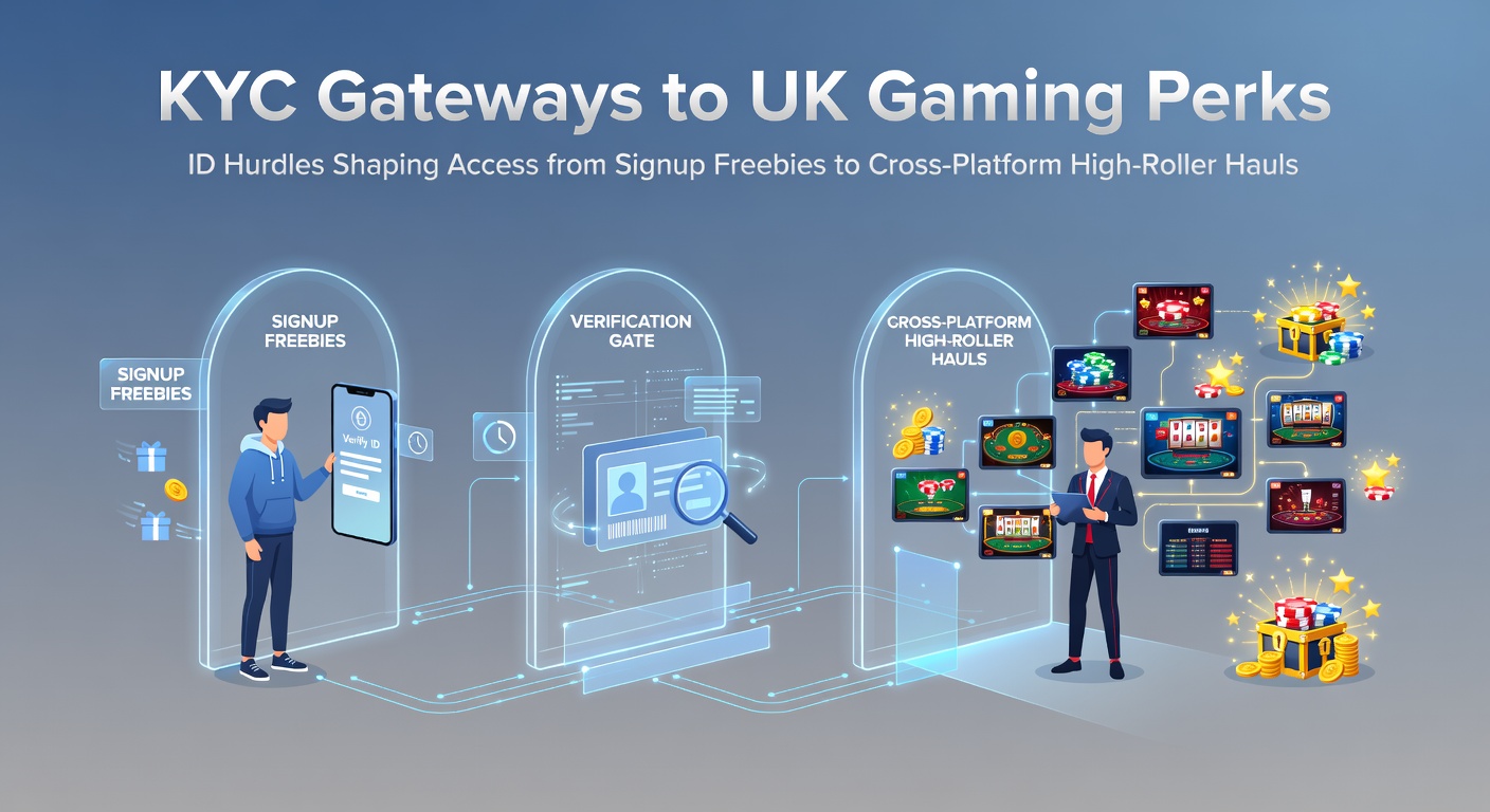 Digital verification process on a gaming platform interface, showing ID upload and progress bar for KYC compliance