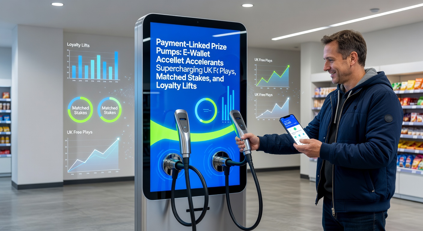 Digital e-wallet interface showing a deposit triggering instant prize notifications on a UK gambling platform